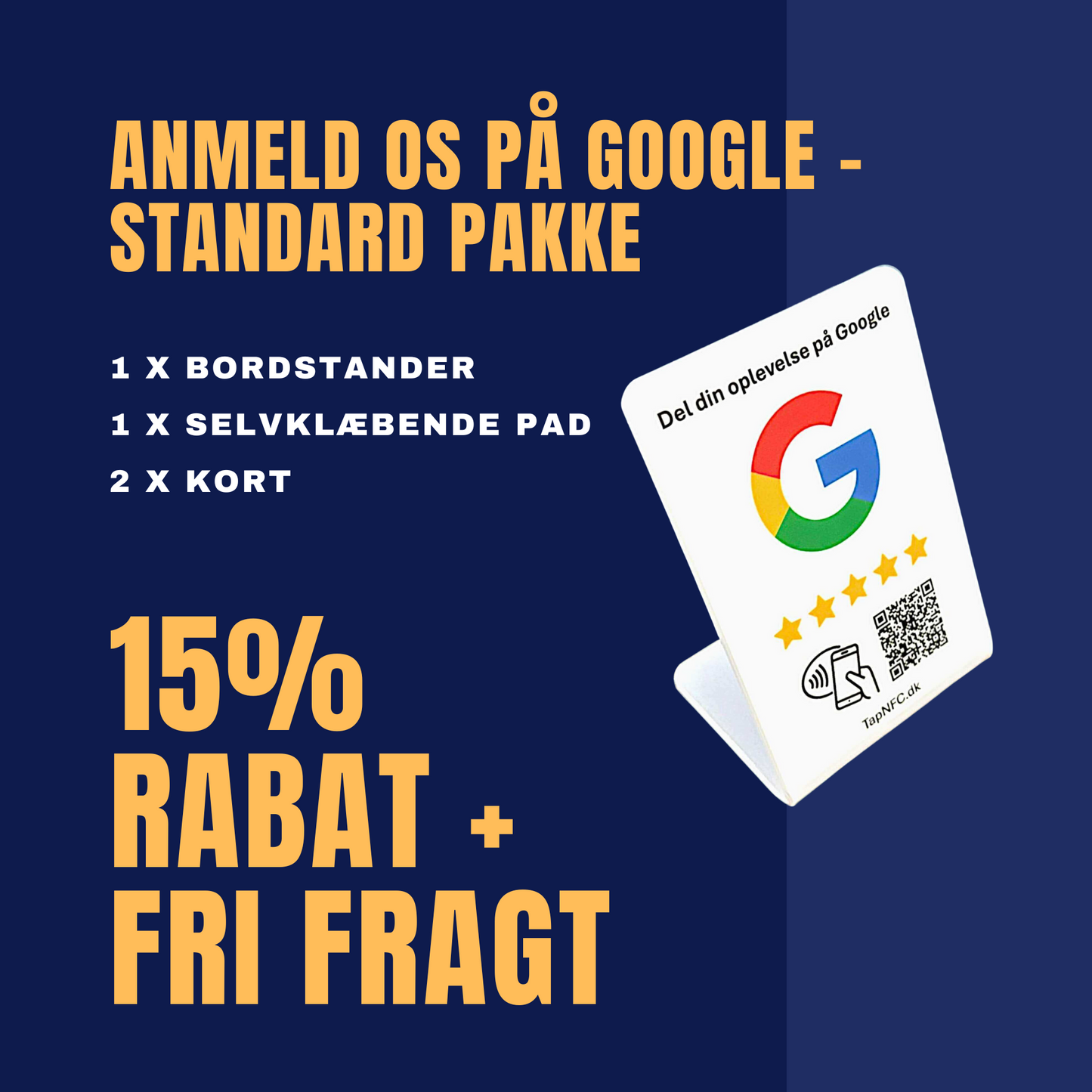 Anmeld os på Google - Standard pakke