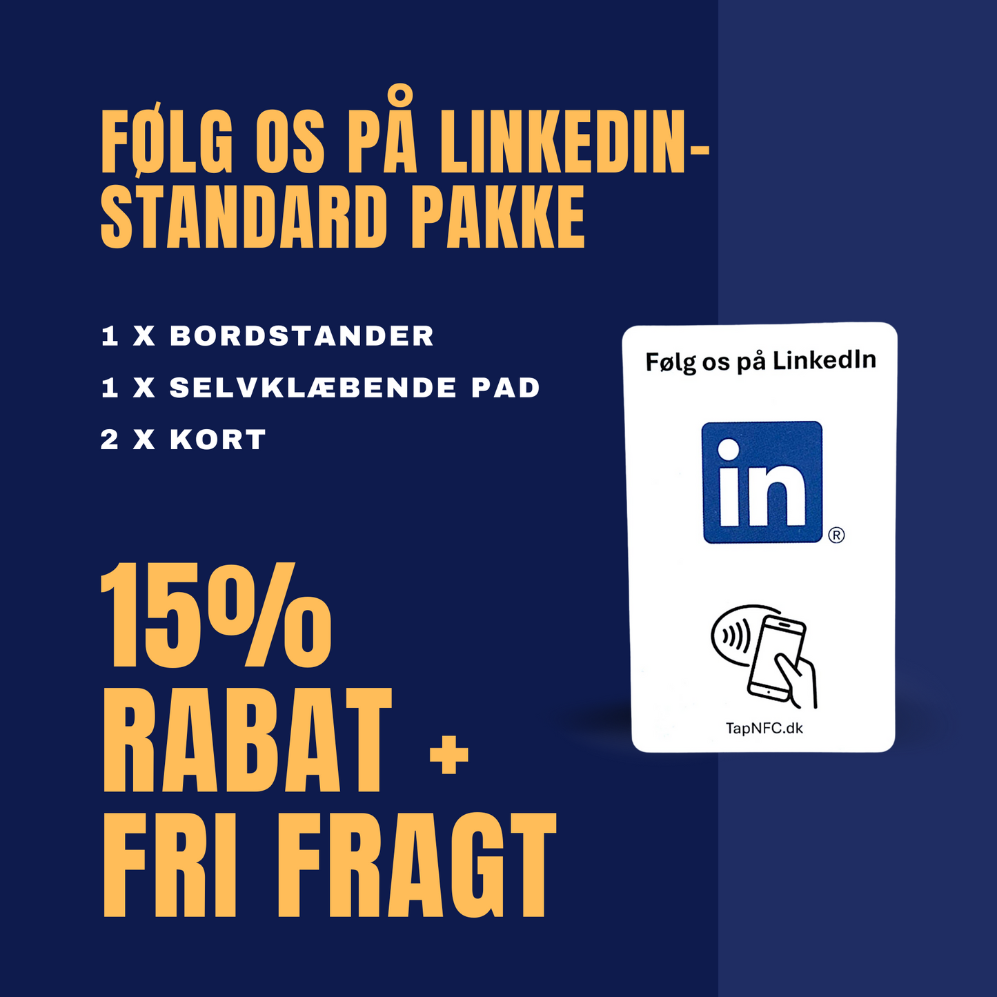 Følg os på LinkedIn - Standard pakke