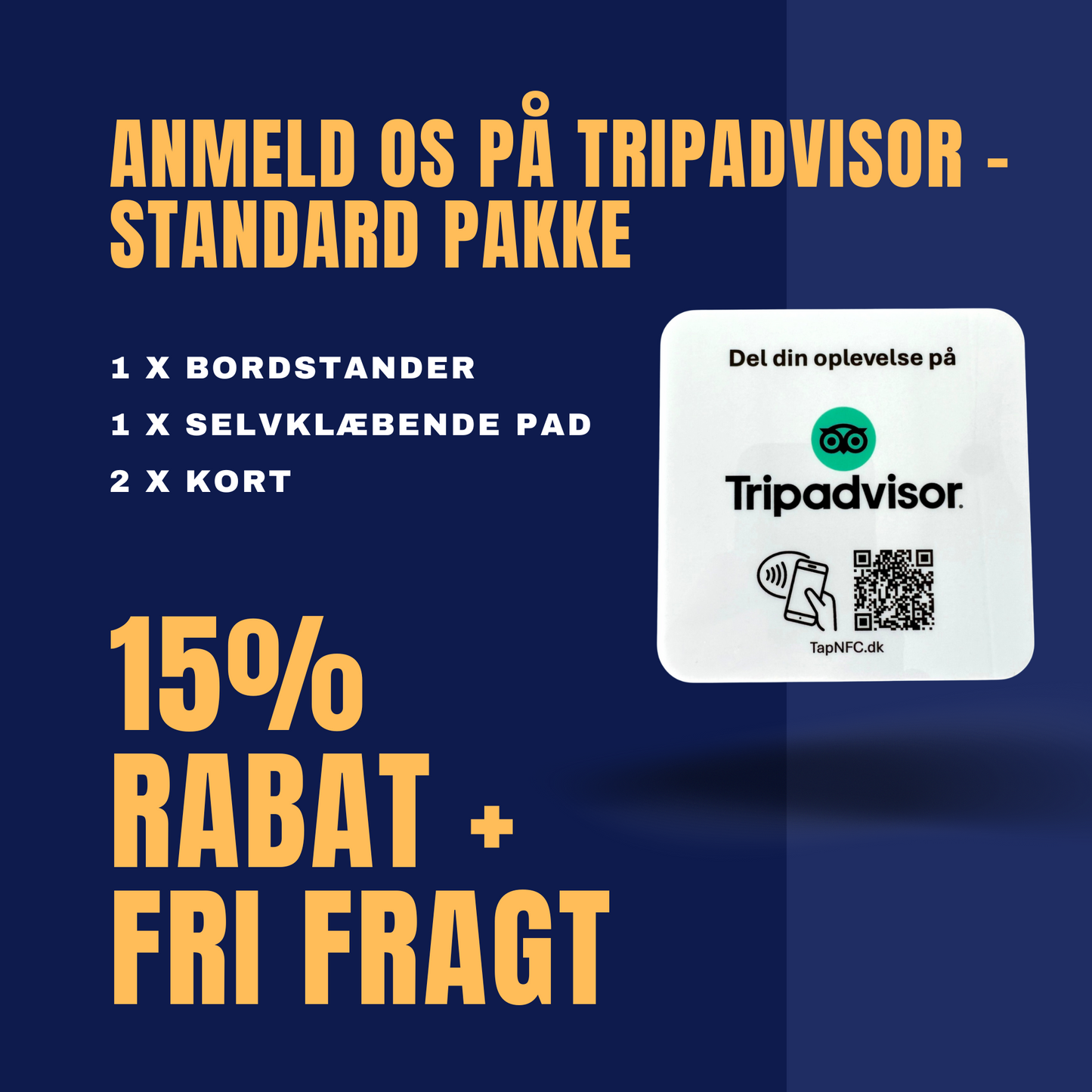 Anmeld os på Tripadvisor - Standard pakke