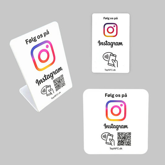 Følg os på Instagram - pakke hvid