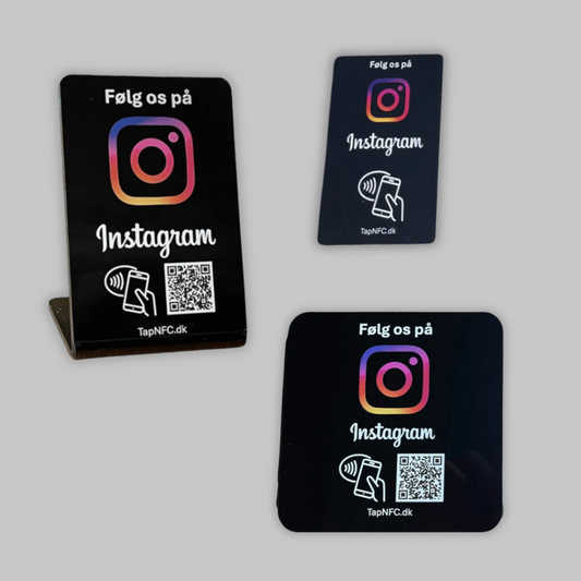 Følg os på Instagram - pakke sort