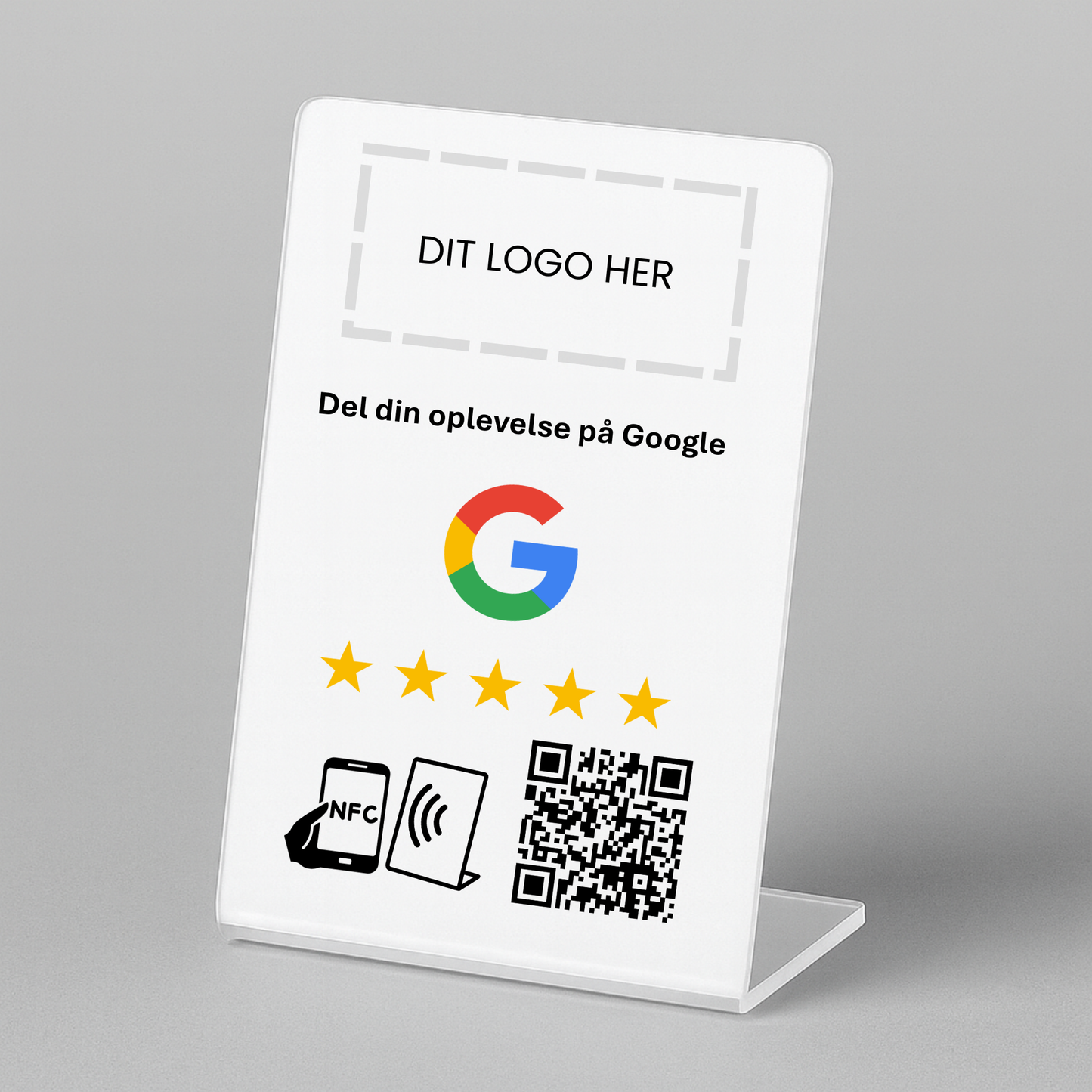 Anmeld os på Google bordstander