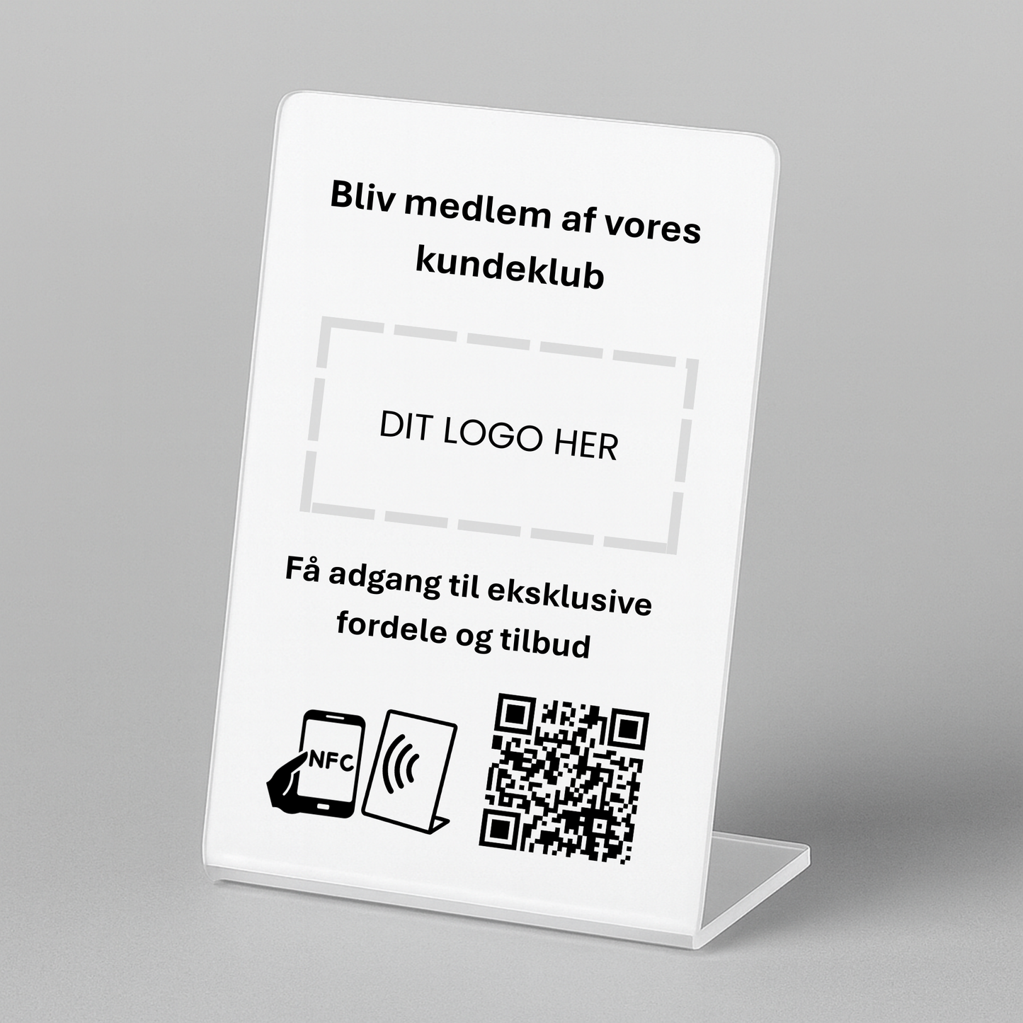 Tilmeld kundeklub bordstander