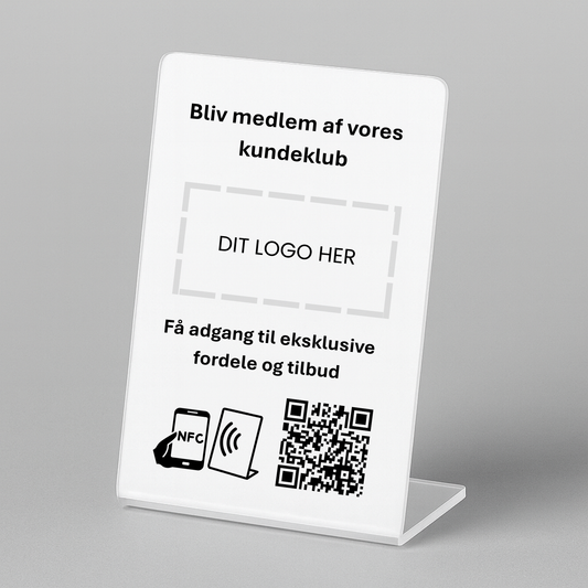 Tilmeld kundeklub bordstander