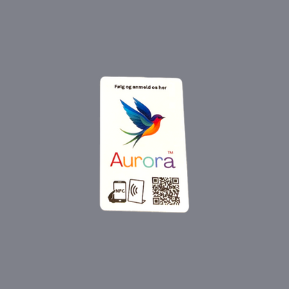 MultiLink kort med eget logo NFC og QR kode der samler alle forretningens link på en side