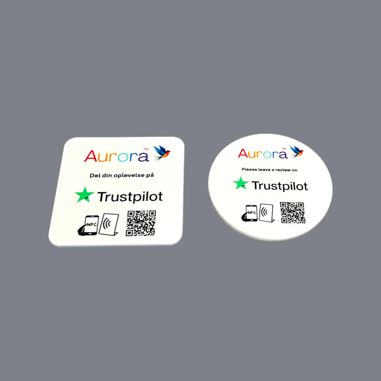 Selvklæbende pad med eget logo Trustpilot anmeldelser