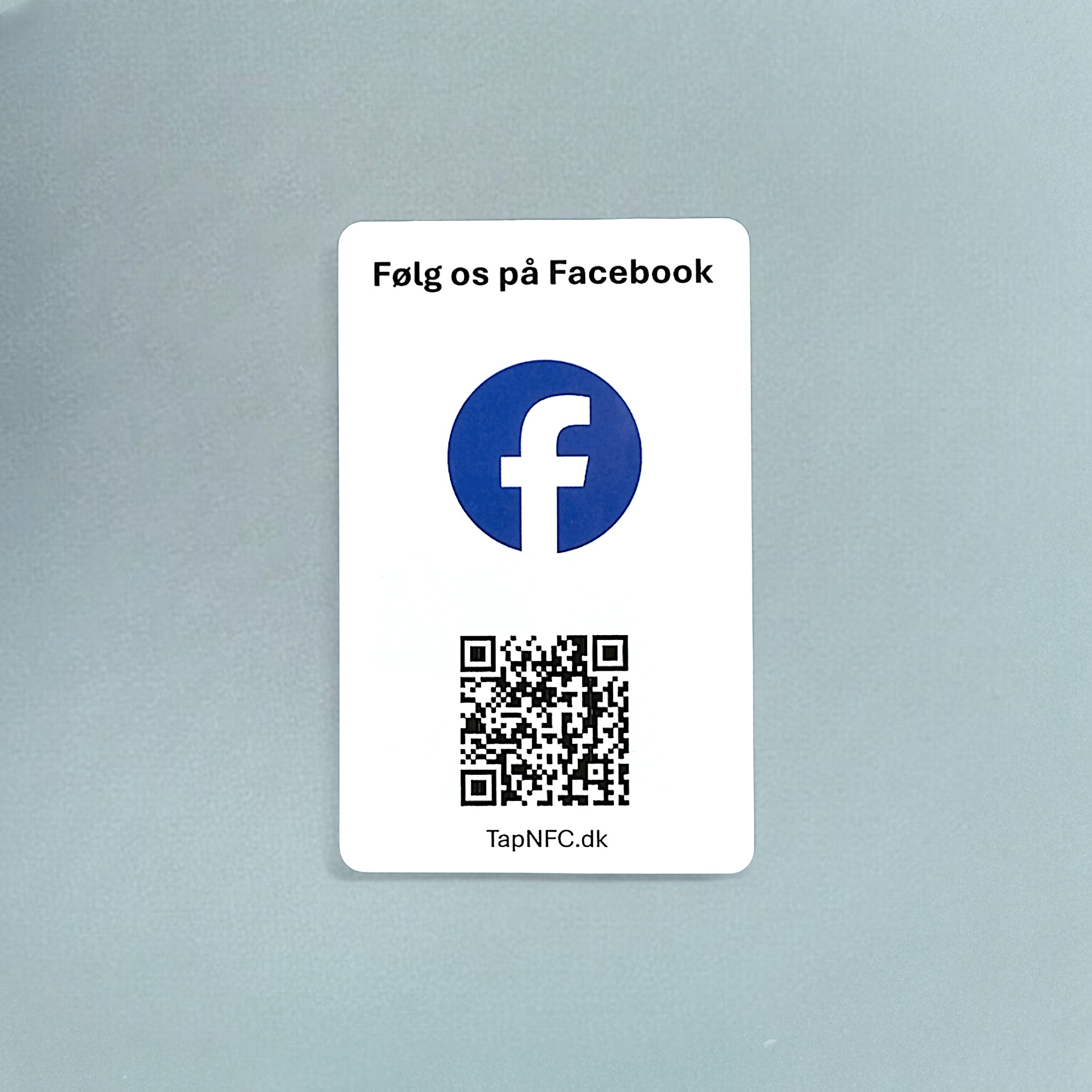 Følg os på Facebook kort med NFC og QR kode - TapNFC ApS