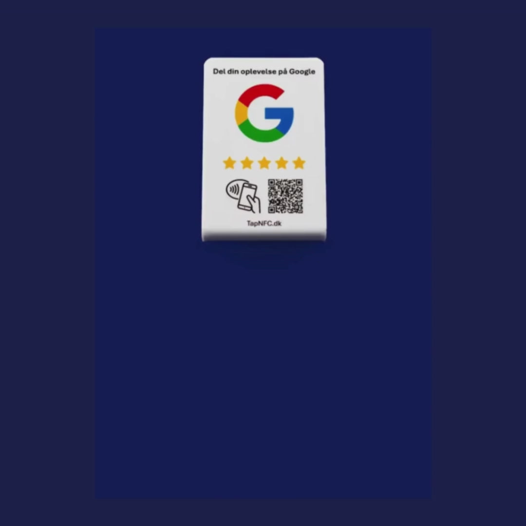  Googlebordstander-med-NFC-QR-kode-anmeldelser